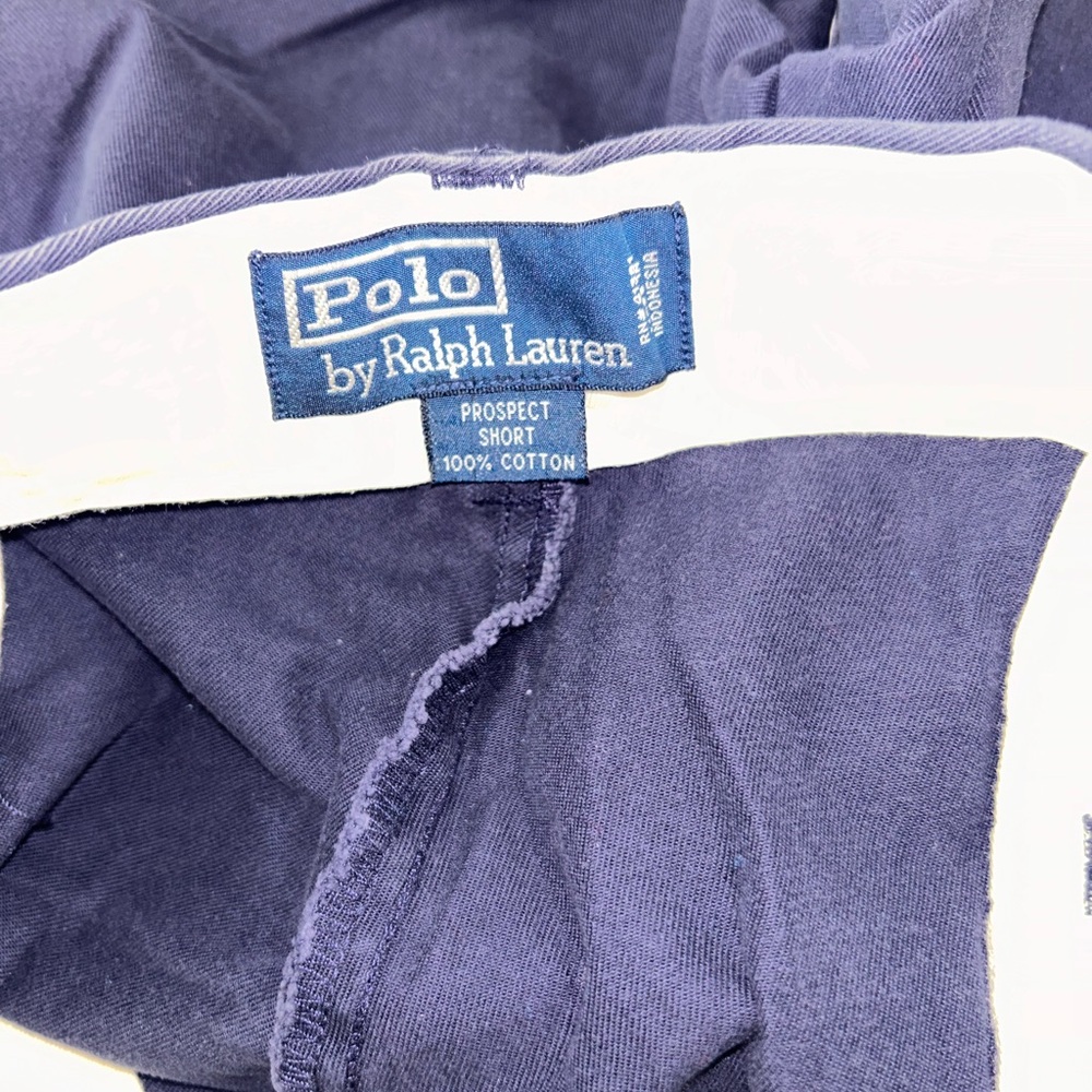 Polo‎ Ralph Lauren Prospect Short, men’s navy Classic Chino Vintage size 38 - Picture 9 of 10
